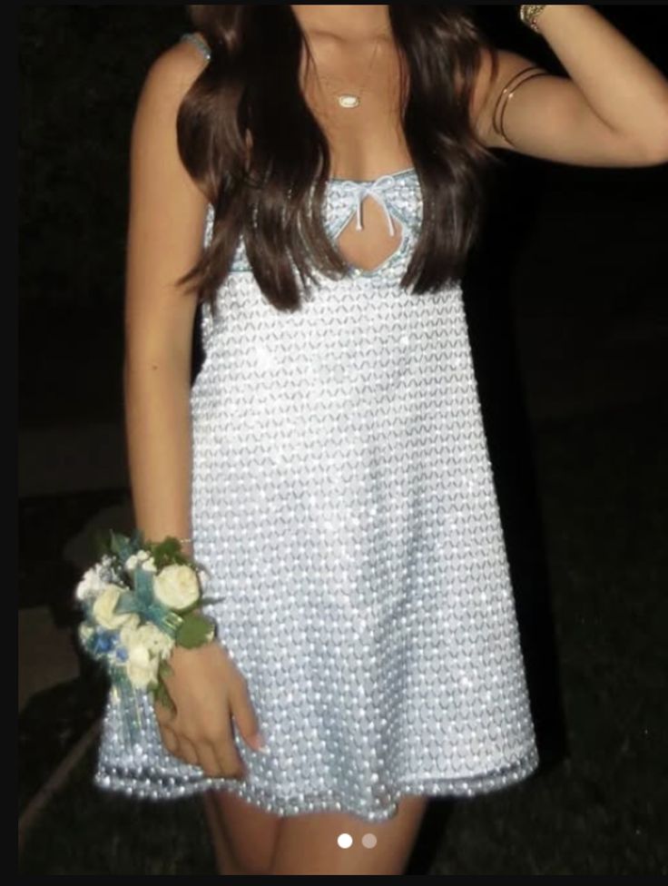 Pretty A Line Spaghetti Strap Blue Sequin Mini Dress Homecoming Dresses University Ideas Inspo Short Hoco Court Gowns RB7253