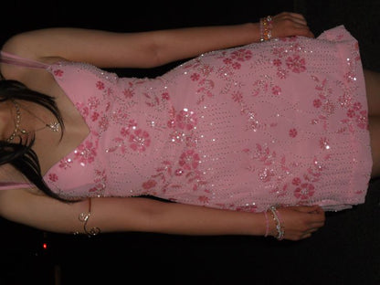 Sparkly Homecoming Dresses Outfit inspo Sheath Spaghetti Straps Pink Hoco Dres Mini 16th Birthday Cocktail Outfits RB8335