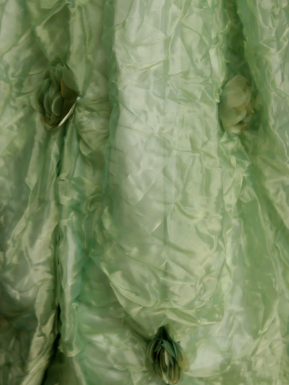 Robe de bal élégante à fines bretelles vert menthe, idéale pour une soirée étudiante ou une remise de diplômes (N1158)
