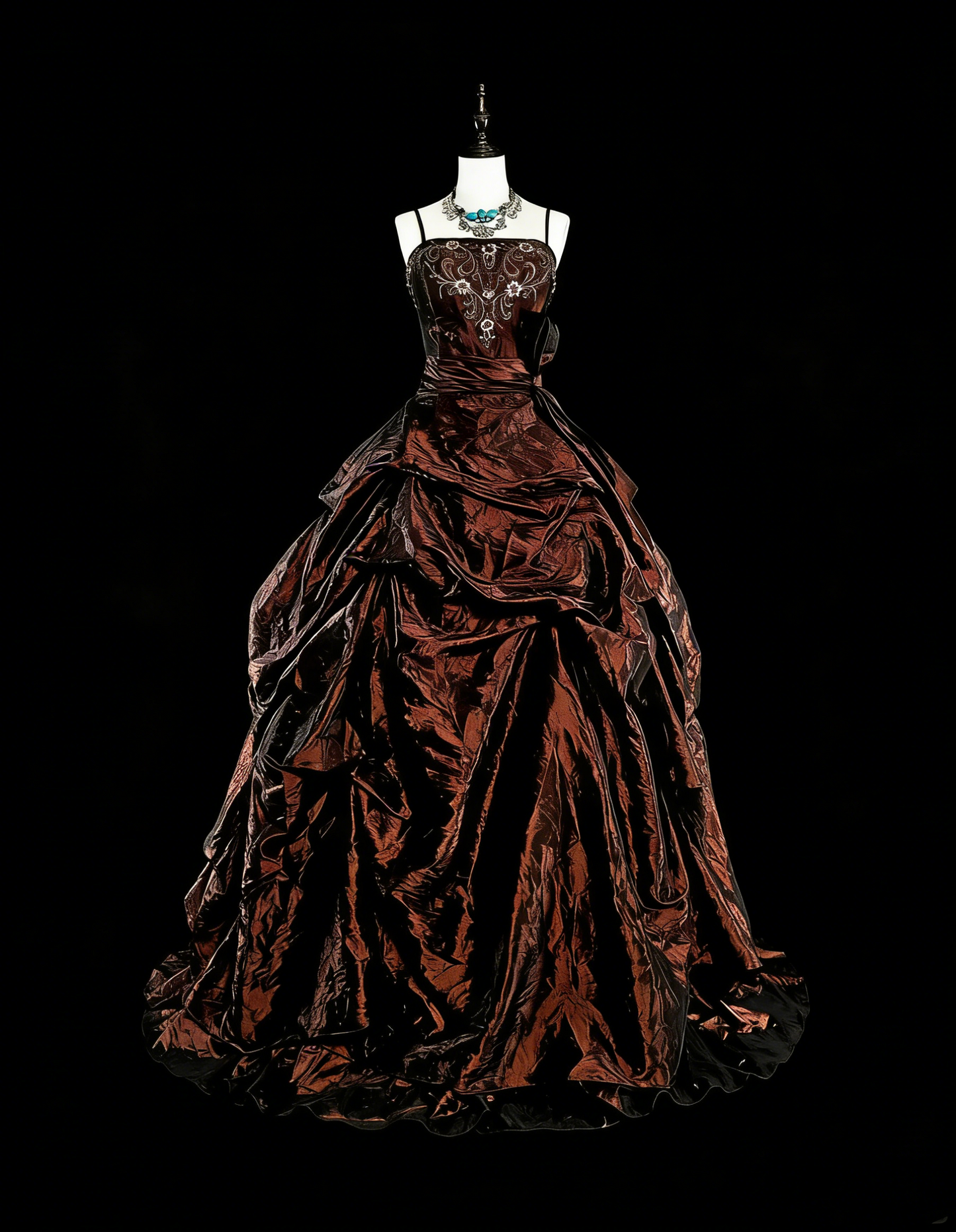 Robes de bal vintage en satin avec bretelles fines, perles et plis, longue robe de soirée N2389