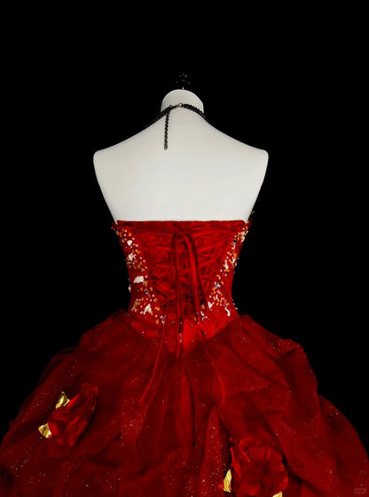Robes de bal vintage sans bretelles bordeaux avec perles plissées années 1980, longues robes de soirée N2703