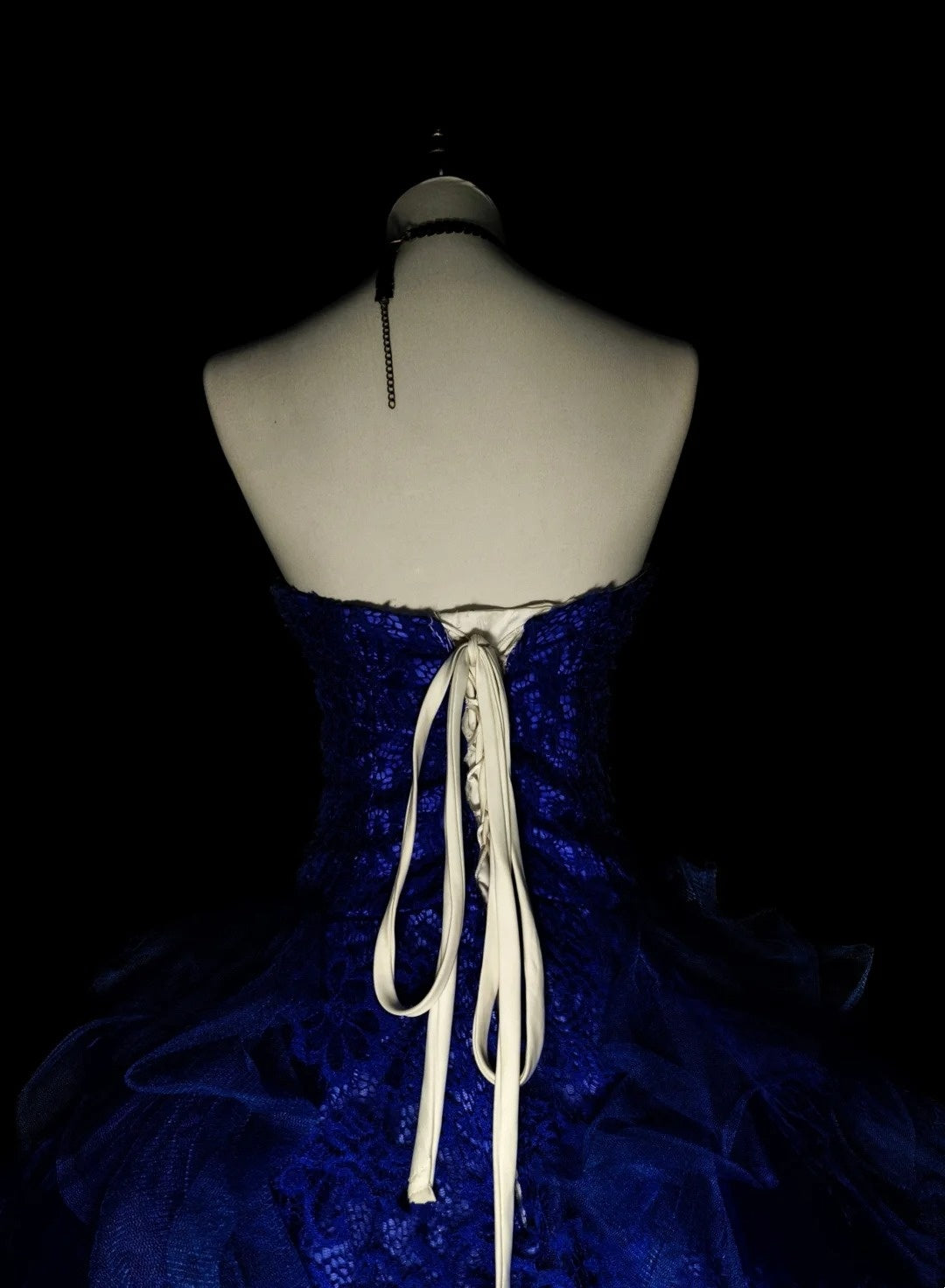 Robe de bal vintage bustier bleu royal en tulle et dentelle, robe de Sweet 16, robe de Quinceañera longue, taille 15, Vestidos De Fiesta N1482