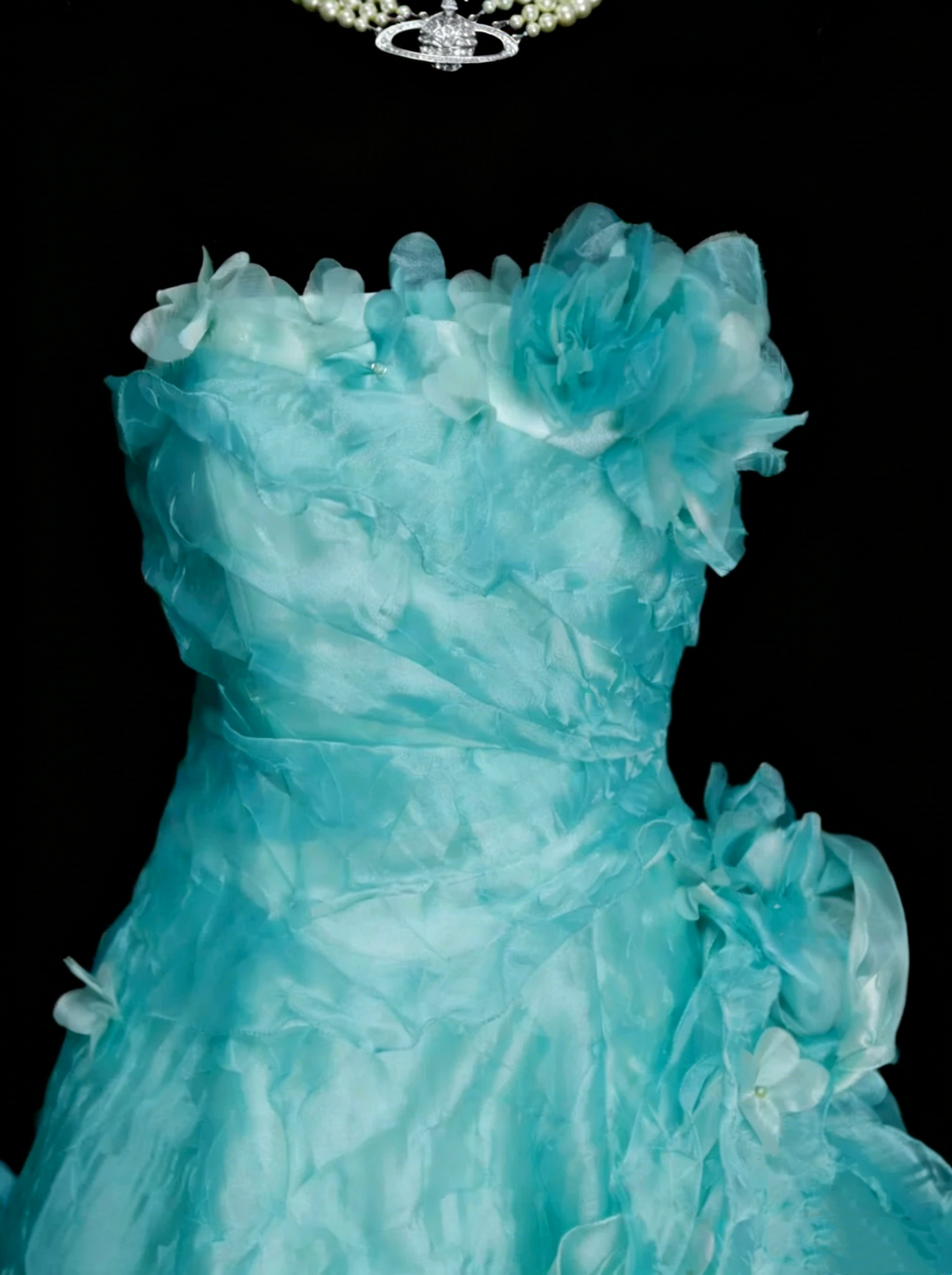 Vintage Ball Gown Strapless Blue Tiered With Layers Sweet 16 Dresses Quinceanera Dress Long 15 Vestidos De Fiesta N1448
