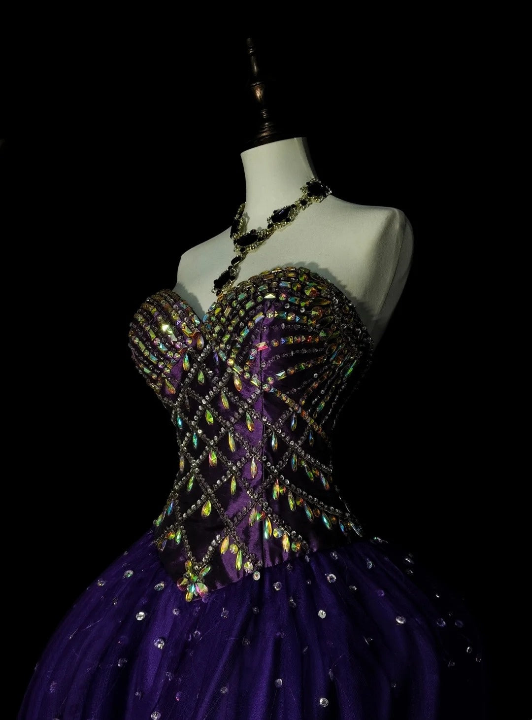 Robe de bal vintage bustier cœur en tulle violet, robe de quinceañera longue taille 15, Vestidos De Fiesta N1495