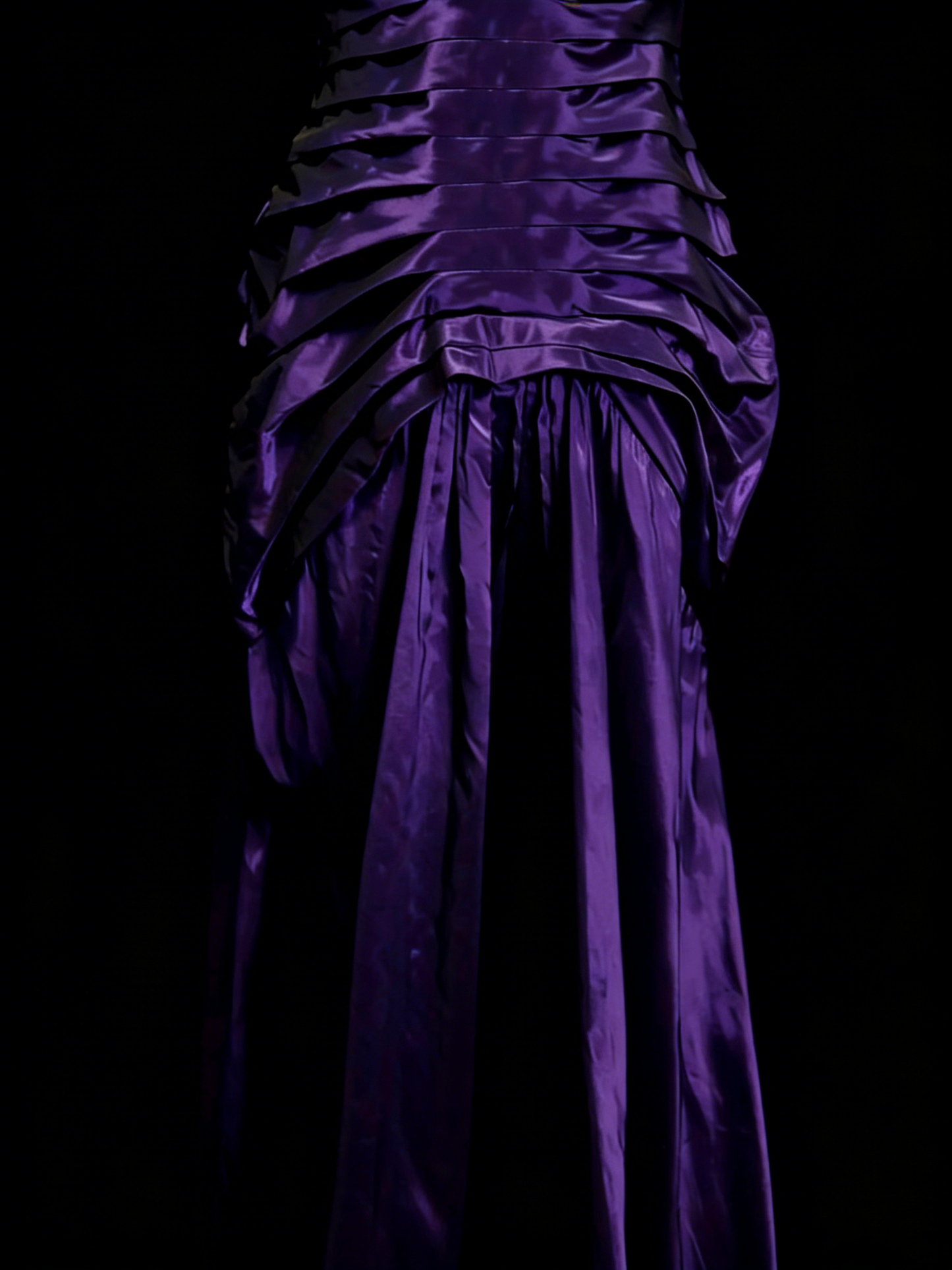 Robes de bal vintage esthétiques Années 60 Rétro Violet Sirène Plissée Longue Robe de soirée N2139