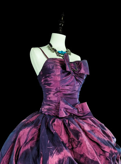 Robe de bal mignonne en taffetas violet bustier pour 16e anniversaire, robe de Quinceanera N3414