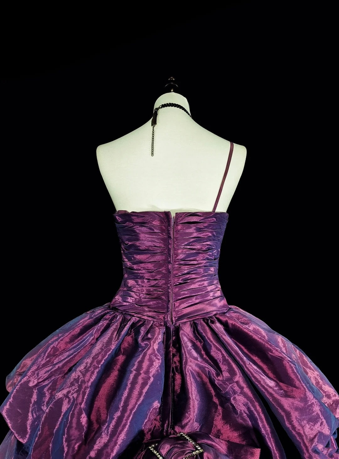 Robe de bal mignonne en taffetas violet bustier pour 16e anniversaire, robe de Quinceanera N3414