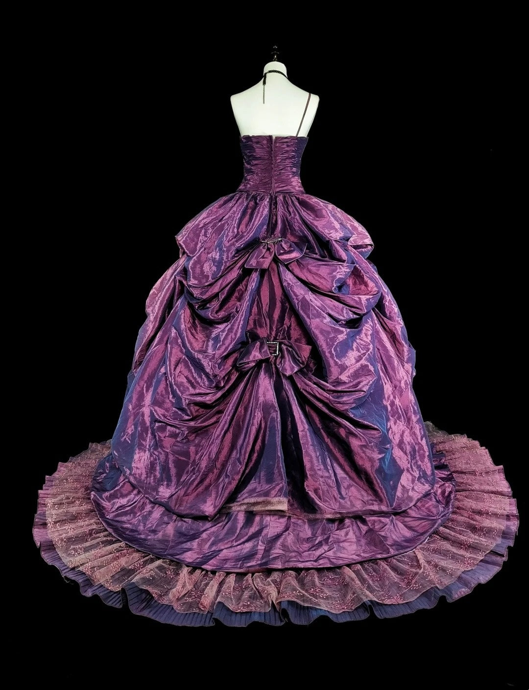 Robe de bal mignonne en taffetas violet bustier pour 16e anniversaire, robe de Quinceanera N3414