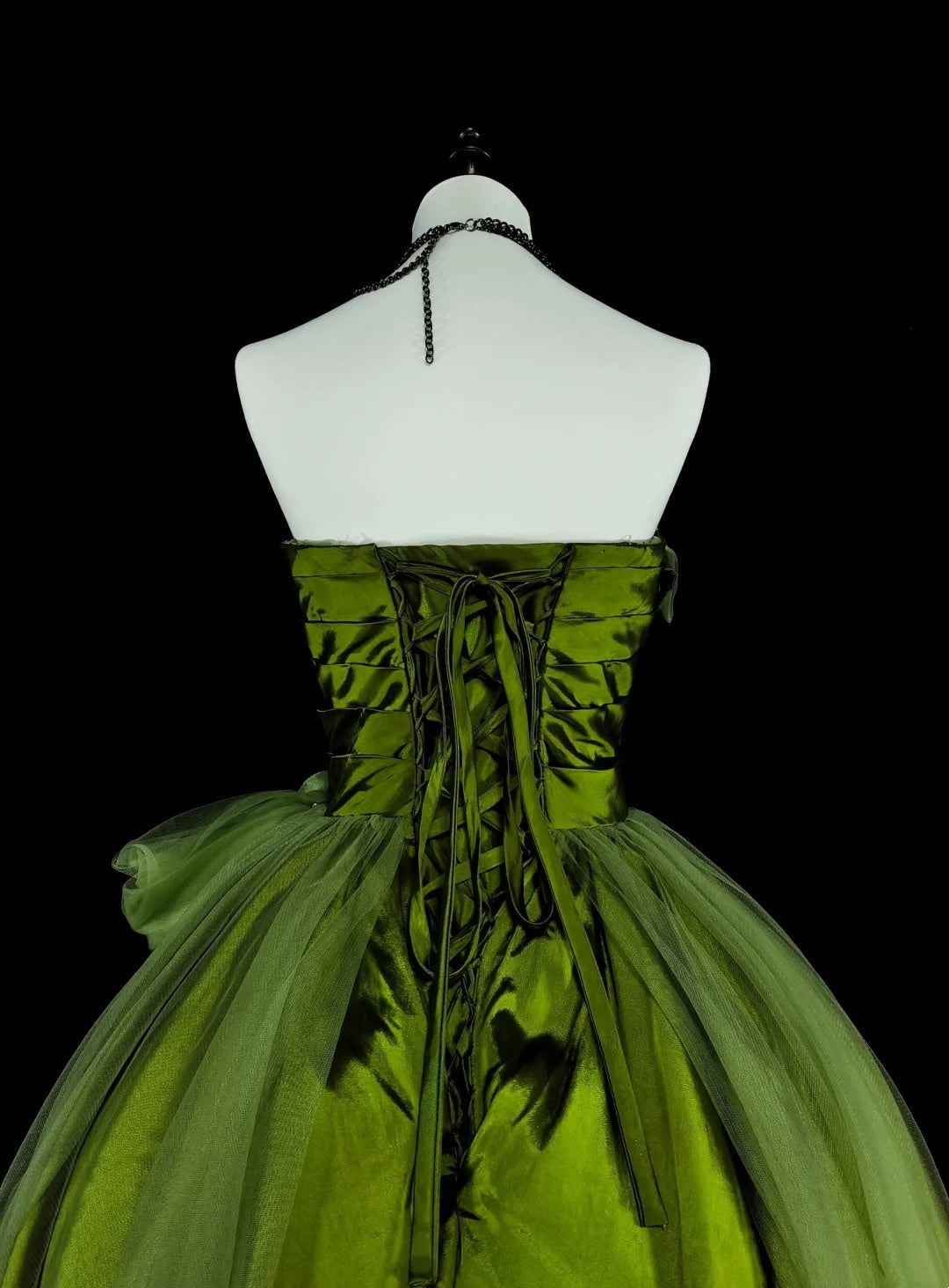 Robe de bal vintage bustier cœur en tulle vert olive, robe de quinceañera longue taille 15, Vestidos De Fiesta N1464