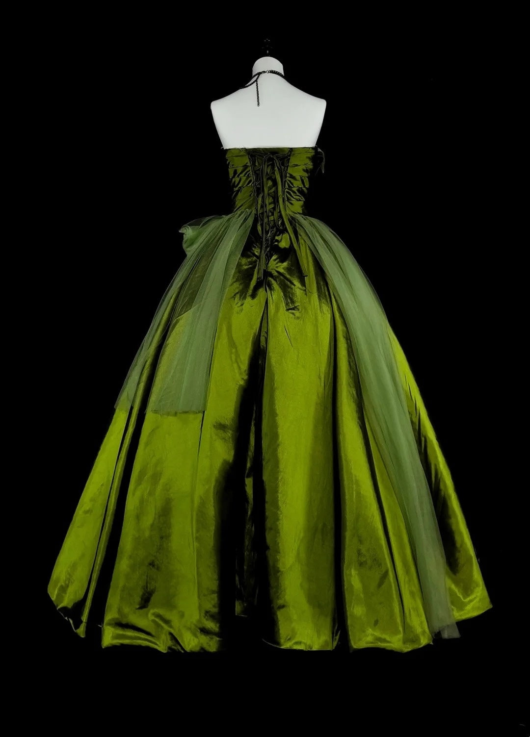Robe de bal vintage bustier cœur en tulle vert olive, robe de quinceañera longue taille 15, Vestidos De Fiesta N1464