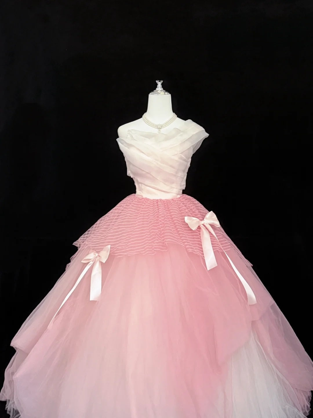 Pink Sweet 16 Dresses Long Ball Gown Sweetheart With Ruffled Sweet Sixteen Birthday Gown RC0291