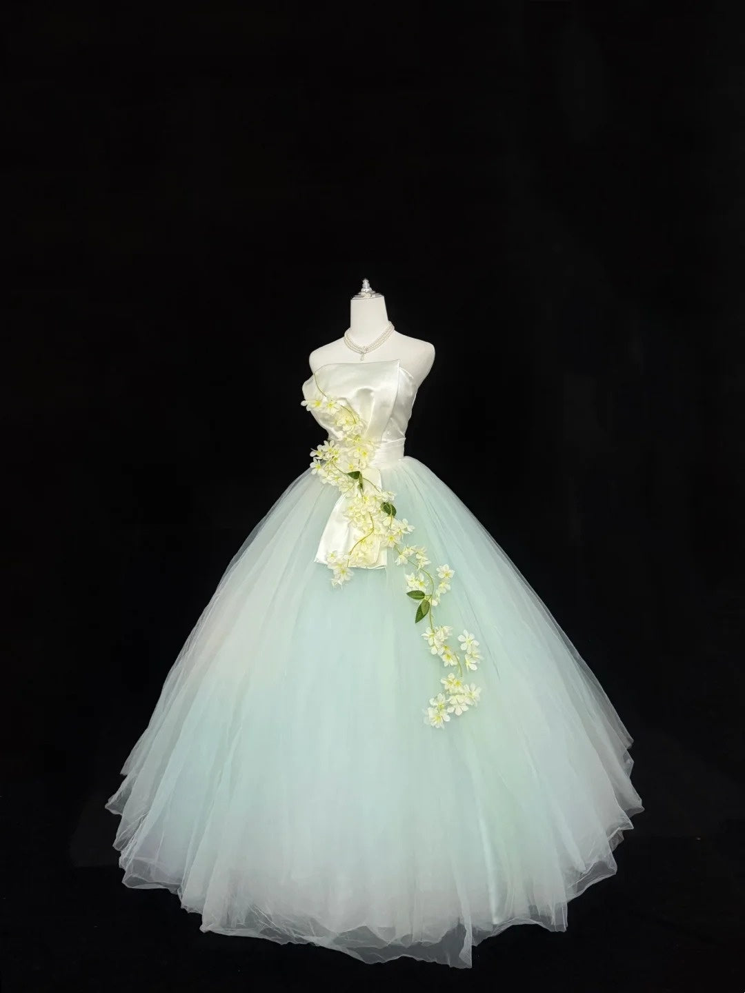 Sweet 16 Dresses Long Ball Gown Sweet Sixteen Long Birthday Dress Strapless Tulle Formal Gown RC0277