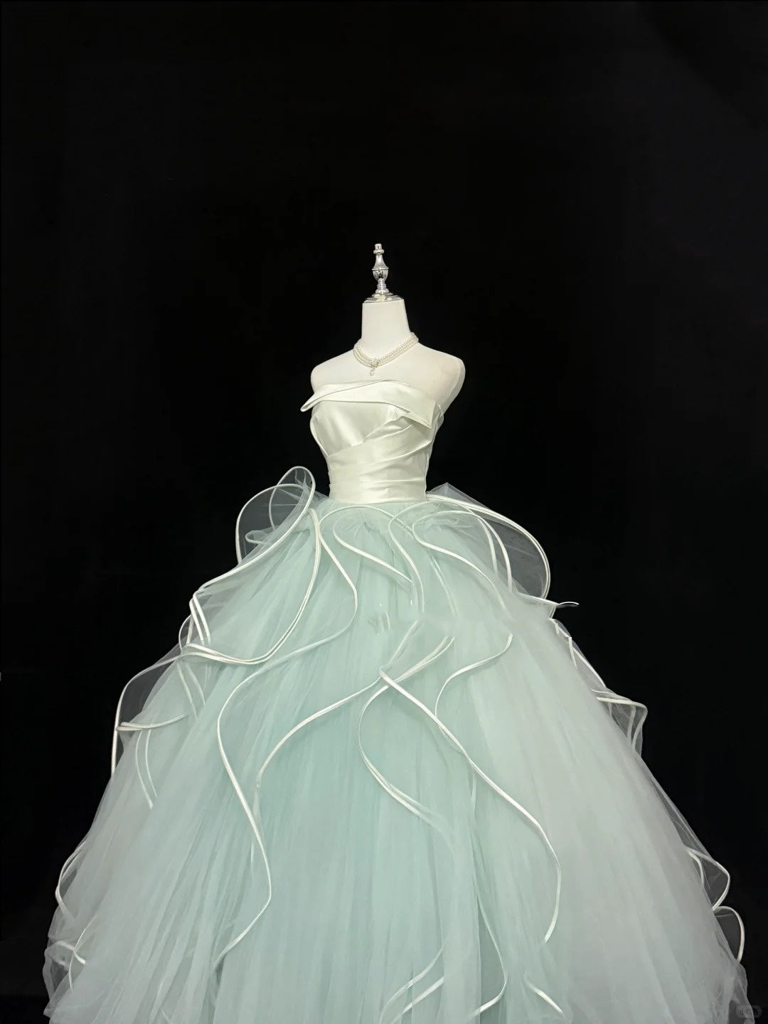 Sweet 16 Dresses Long Ball Gown Sweet Sixteen Long Birthday Dress Strapless Sage Green Formal Gown RC0345