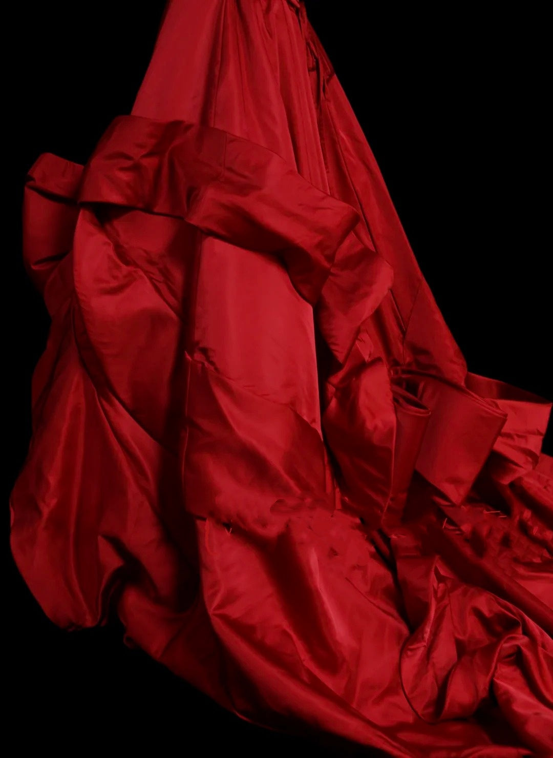 Robe de bal rétro rouge bustier années 60, robe de soirée longue et élégante N831