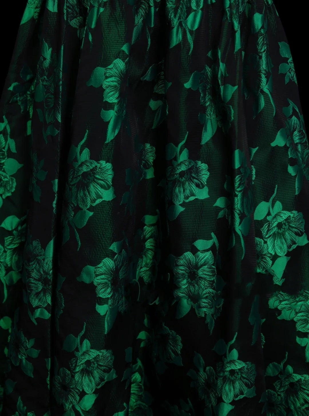Unique A Line Strapless Dark Green Floral Satin Y2K Inspo 2000s Hoco Gowns Inspo Homecoming Dresses N1383