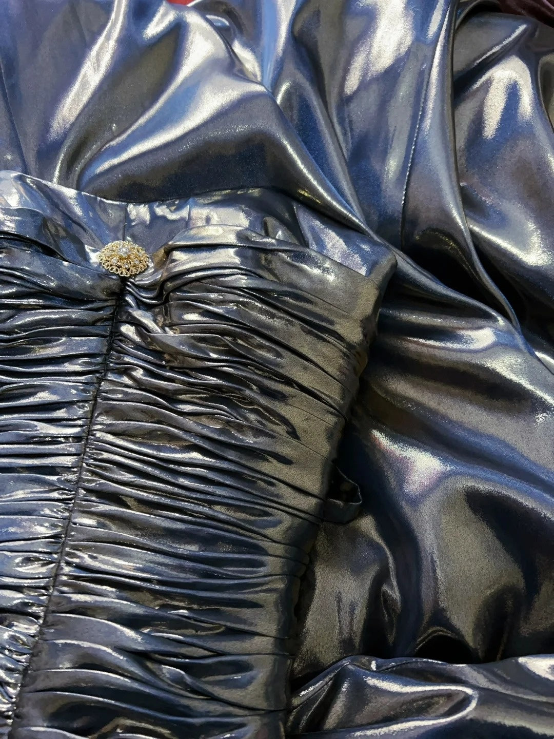 Robes esthétiques de bal vintage bleu marine coupe trapèze avec perles longue robe de soirée N3025