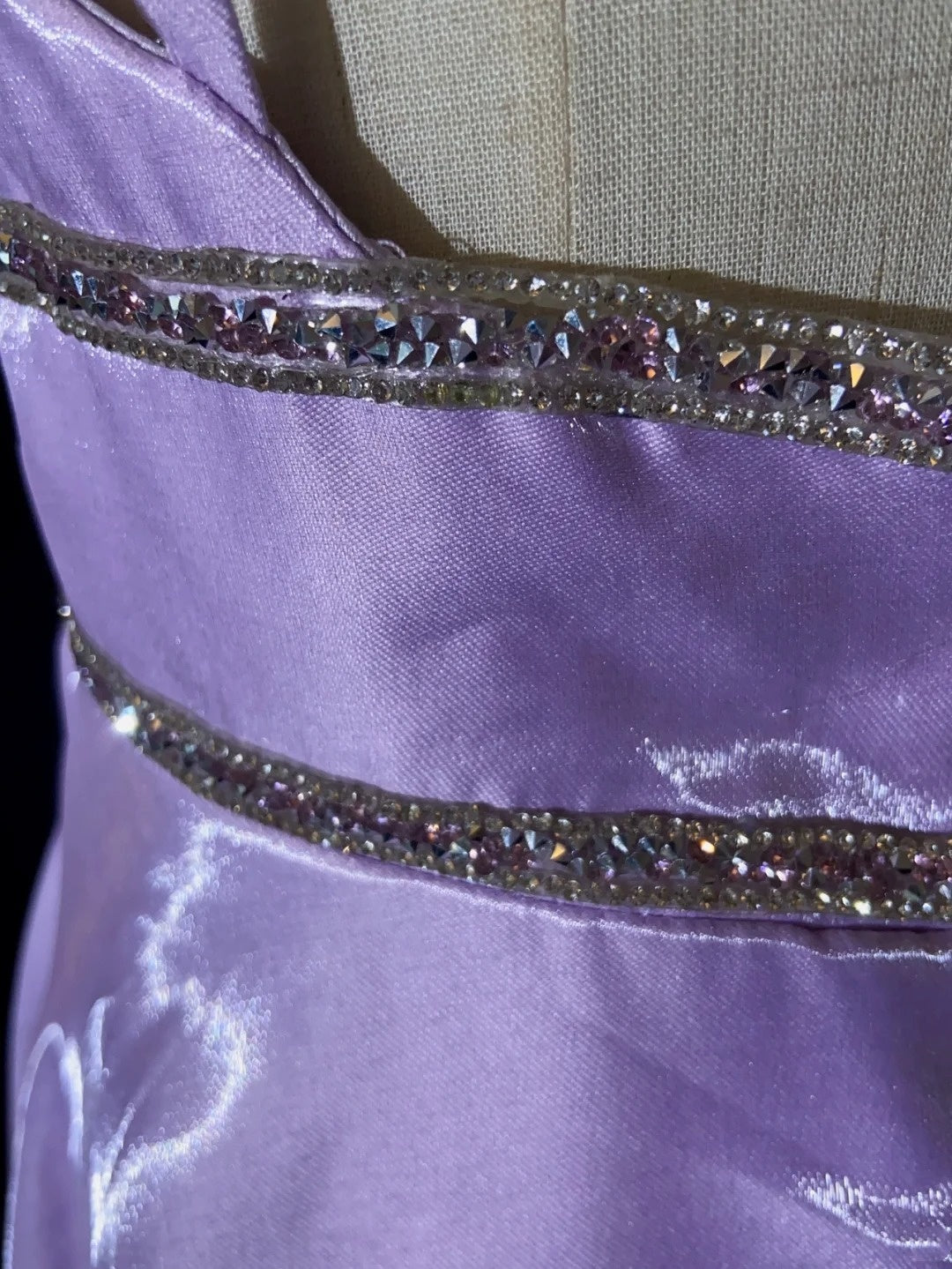 Vintage Prom Dresses 90er Jahre A-Linie Spaghettiträger Flieder Lang Halbförmliche Abendgarderobe N3658