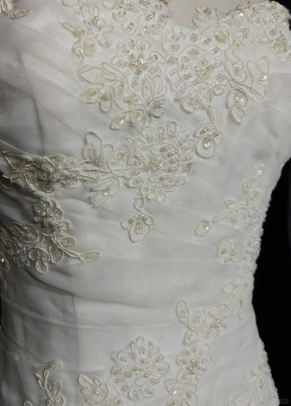Robes de mariée de conte de fées fantaisie, sirène, bustier, blanc, longues, robes de mariée N2867