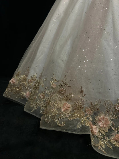 Robe de bal bustier en tulle avec fleurs Robe de soirée Sweet 16 Robe de Quinceanera longue 15 Vestidos De Fiesta N4219