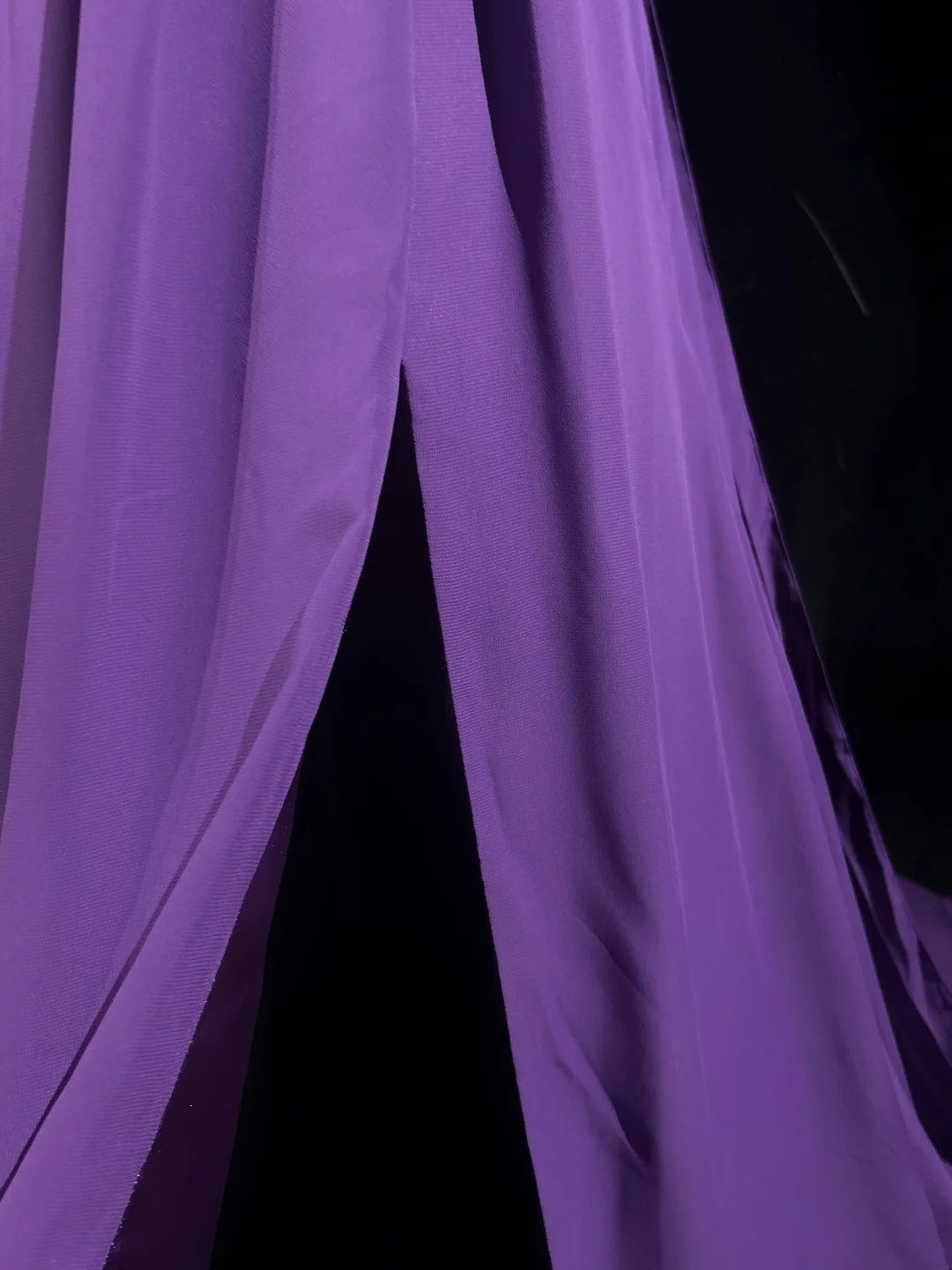 Robes de bal vintage Trapèze Asymétrique Violet Mousseline Années 80 Avec perles Longues tenues de soirée N3889