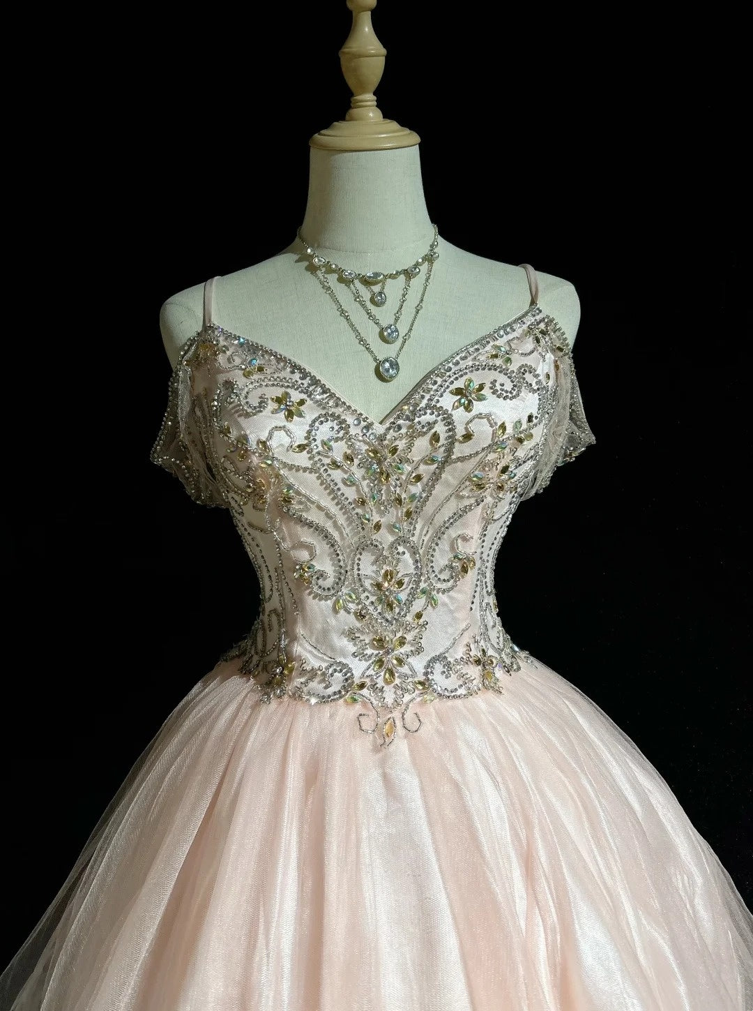 Princess Ball Gown Spaghetti Strap Blush Pink Tulle Short Homecoming Dresses Hoco Gowns N3058