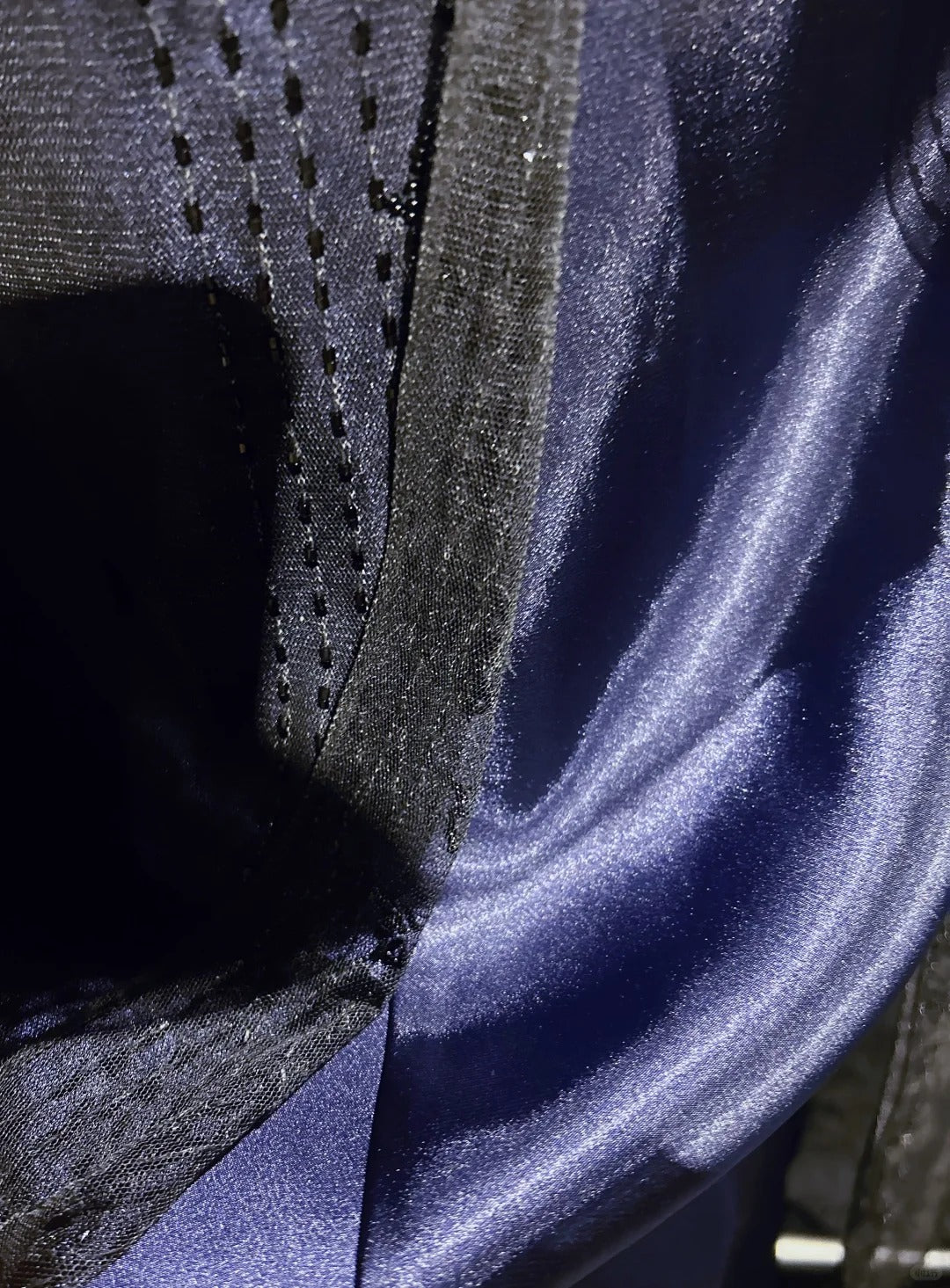 Robes de bal vintage en tulle bleu marine coupe trapèze avec bretelles spaghetti style années 80, ornées de perles, longues tenues de soirée formelles N3871