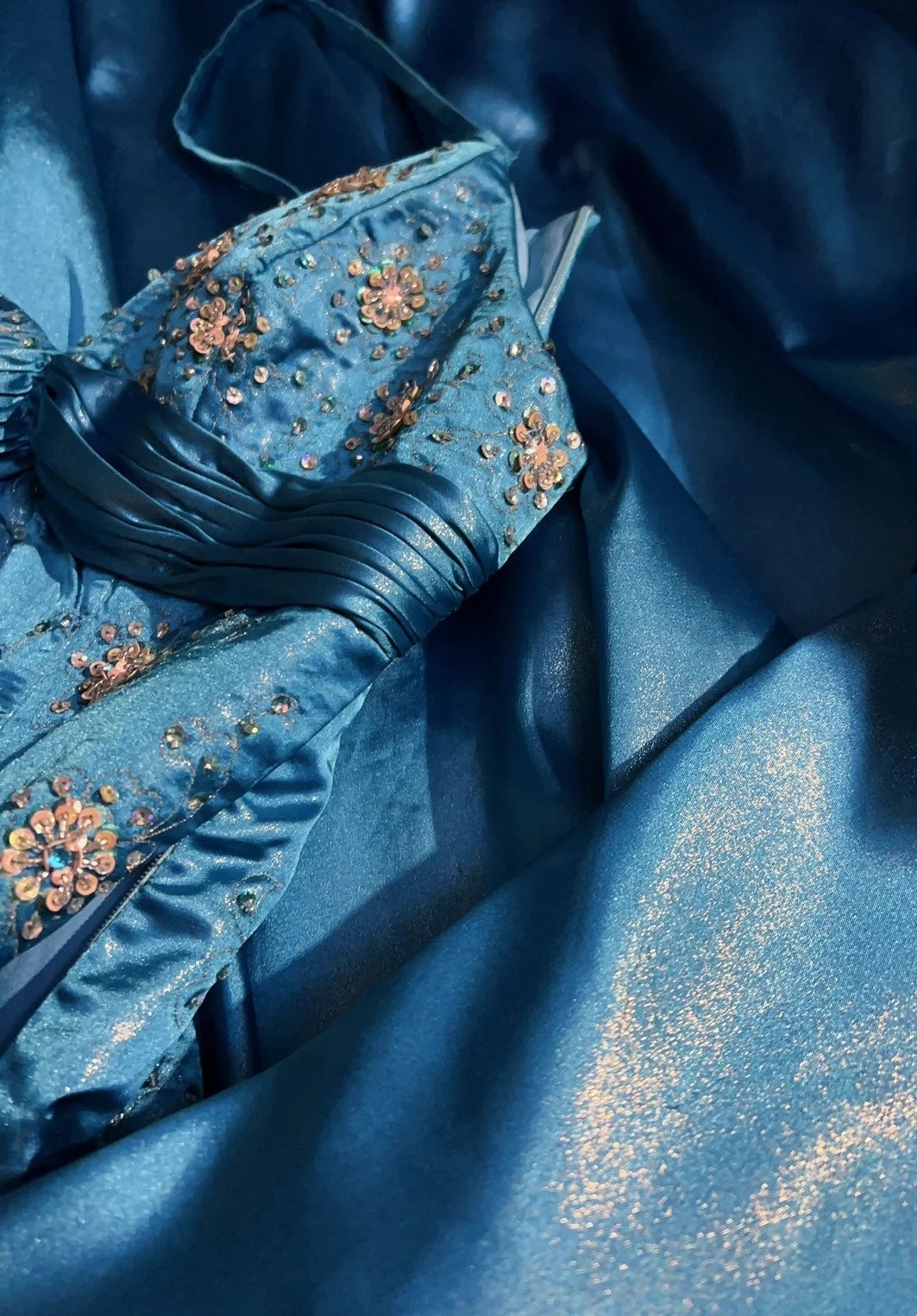 Robes de bal vintage sirène à fines bretelles en satin bleu des années 1990 longue robe de soirée formelle N2645