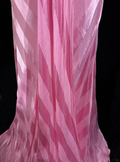 Robes de bal vintage, sirène rose à fines bretelles avec dentelle dorée, longues tenues de soirée formelles N3862