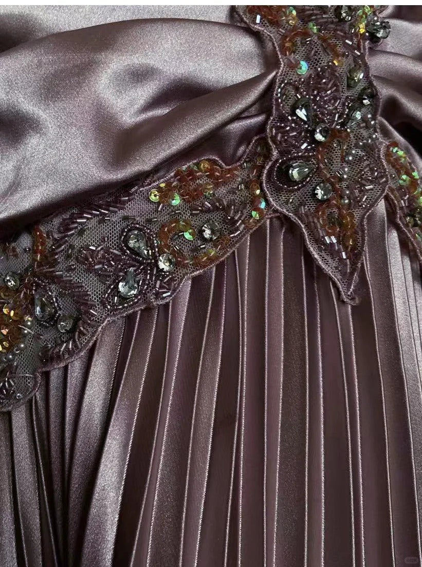 Vintage Abschlussballkleider 80er Meerjungfrau Neckholder Rosa Satin mit Rüschen Lange Abendoutfits N3452