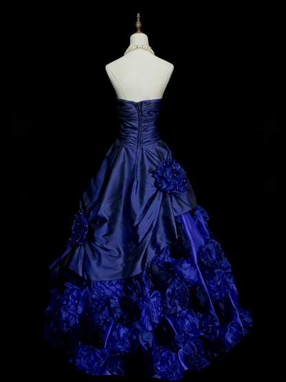 Charming Ball Gown Strapless Sweet 16 Dresses Quinceanera Dress 3D Flowers Long 15 Vestidos De Fiesta N1242