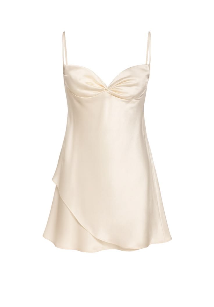 Simple A Line Spaghetti Strap Ivory Satin Senior Mini Dress Homecoming Dresses University Ideas Inspo Short Hoco Court Gowns RB7258