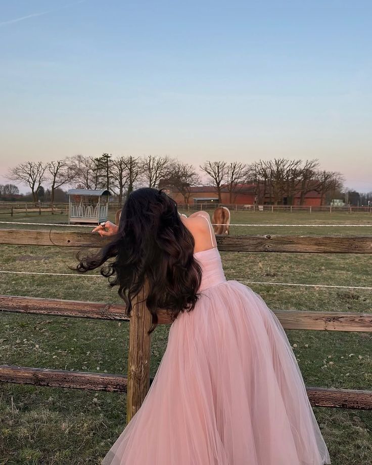 Schlichtes, rosa Tüll-Abendkleid in A-Linie mit Spaghettiträgern für Teenager, festliches Kleid, Party-Outfit, Ballkleid AB1048
