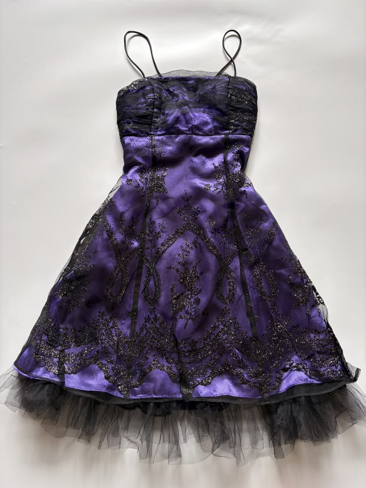 Glam A line Spaghetti Straps Purple Lace Short Mini Homecoming Dresses Party Outfits Inspiration RB9287