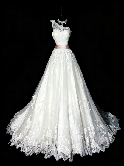 Robe de mariée vintage années 80, robe de bal asymétrique en tulle et dentelle blanche, longue robe de mariée cintrée N1209