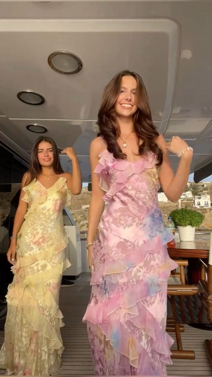 Robe de bal sirène unique à fines bretelles en mousseline, robe de soirée longue et élégante, modèle AB587