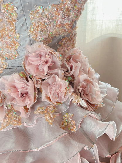 Mignonne Robe de Bal bustier avec des couches étagées, Robes de 16 ans longues, 15 Vestidos De Fiesta N2267