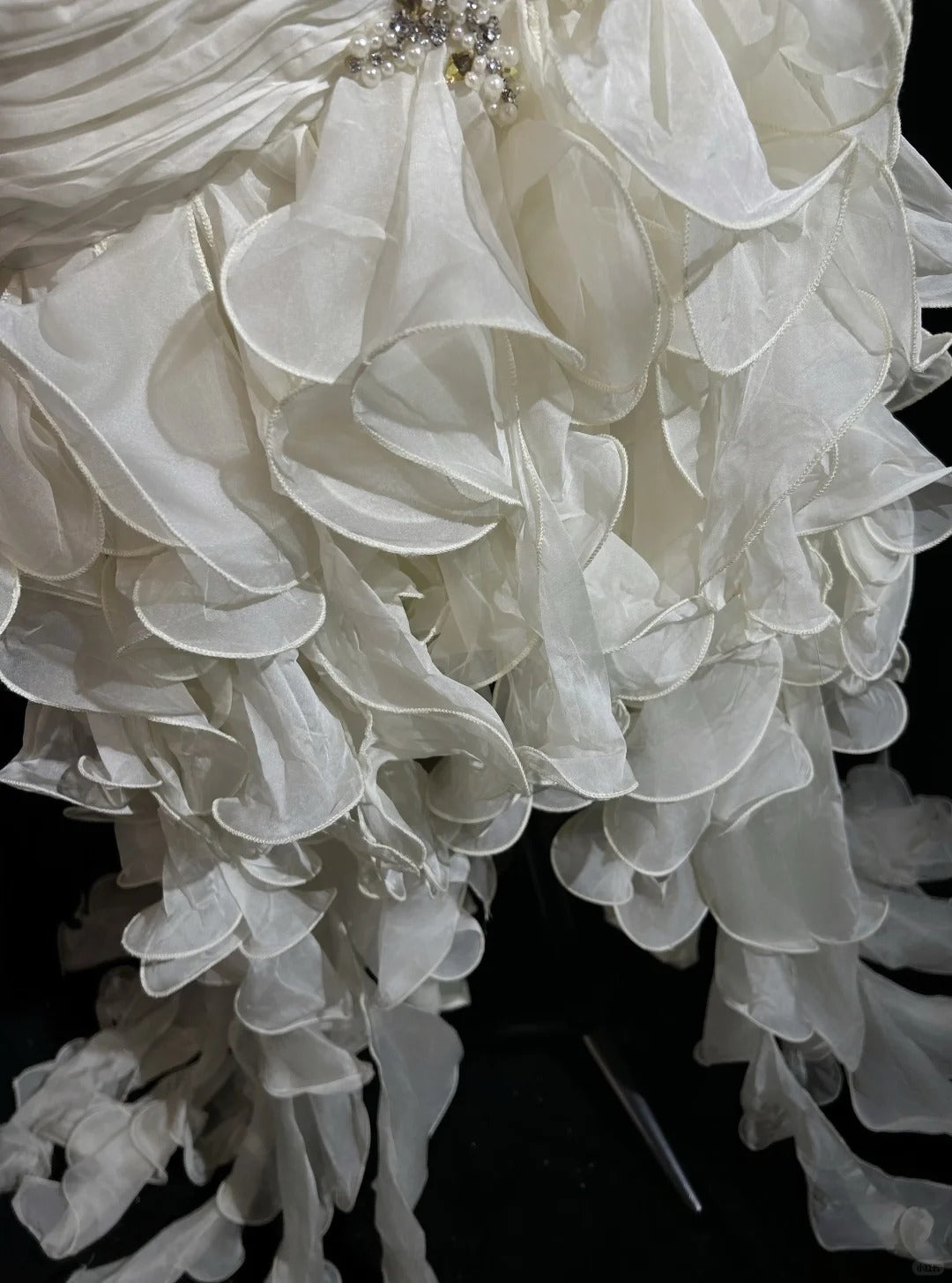 Vintage Prom Dresses 1960s High Low Strapless With Ruffled Layers Sleeveless Prom Dresses Evening Formal Outfits RB5122
