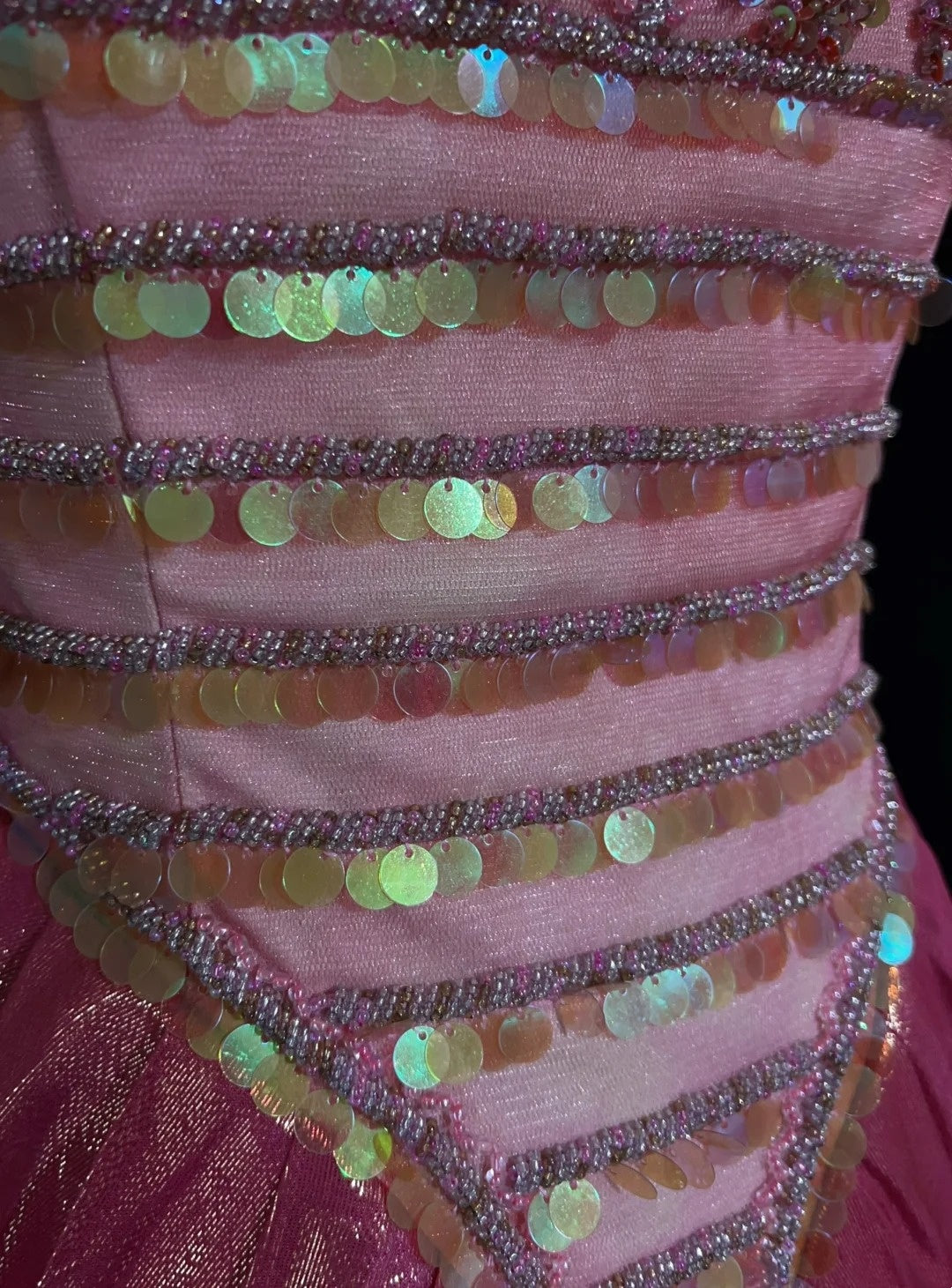 Robes de bal glamour Sirène Rose Cœur Haut-Bas avec Perles Robe Formelle N2887