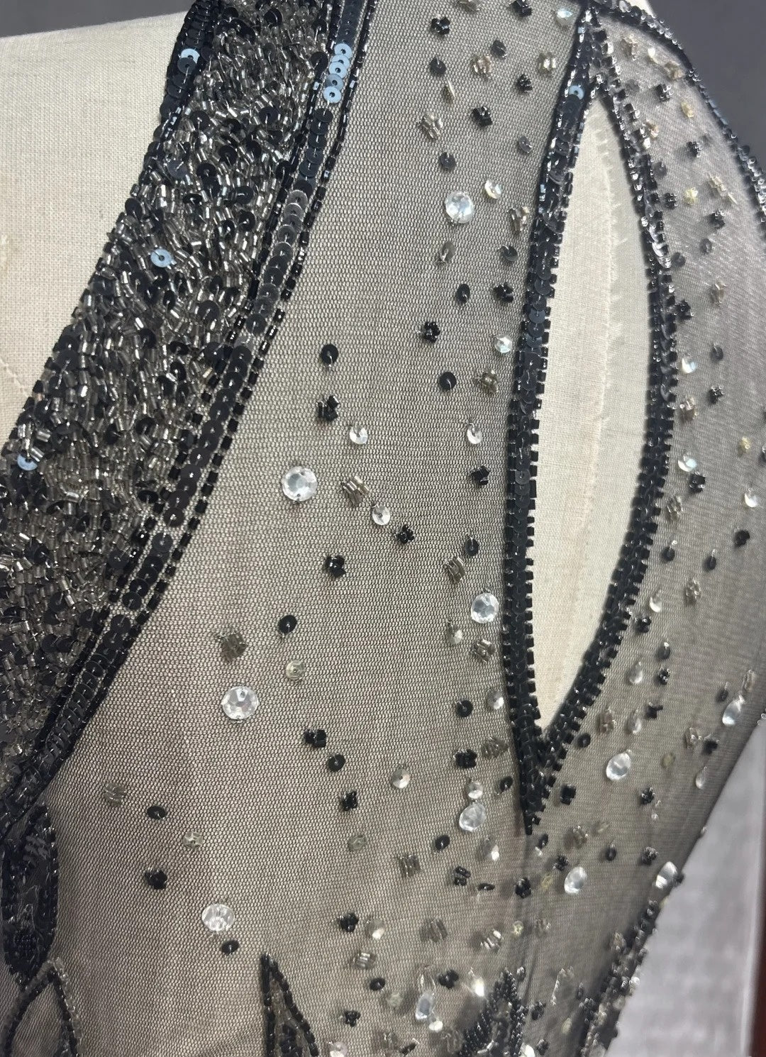 Robes de bal vintage en ligne A, robe de soirée à col en V perlée des années 90, longue robe de soirée formelle N2652
