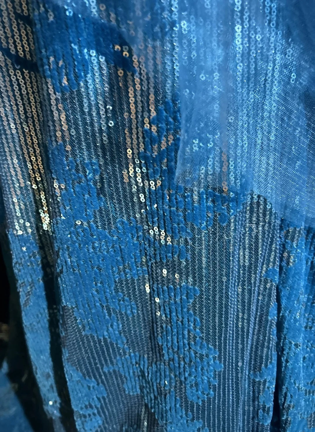 Robes de bal vintage des années 80 Robe de soirée longue asymétrique à paillettes bleu roi et bretelle irrégulière N2537