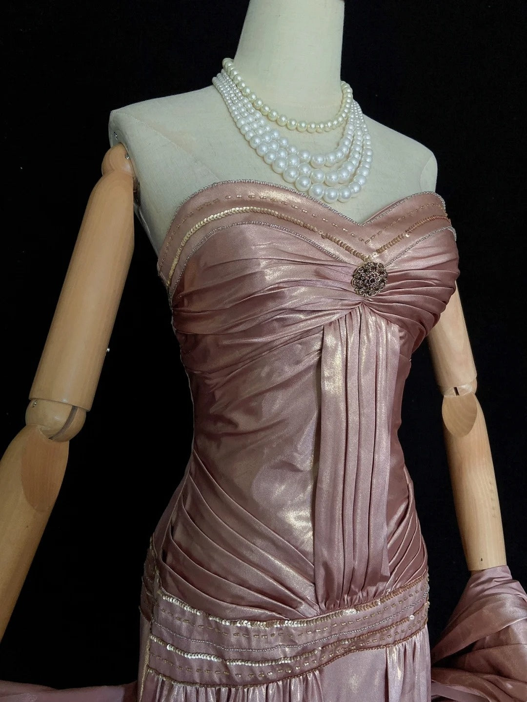 Idées de robes de bal modestes, trapèze, bustier cœur, rose avec perles et cape pour femme, robe de soirée formelle N3268