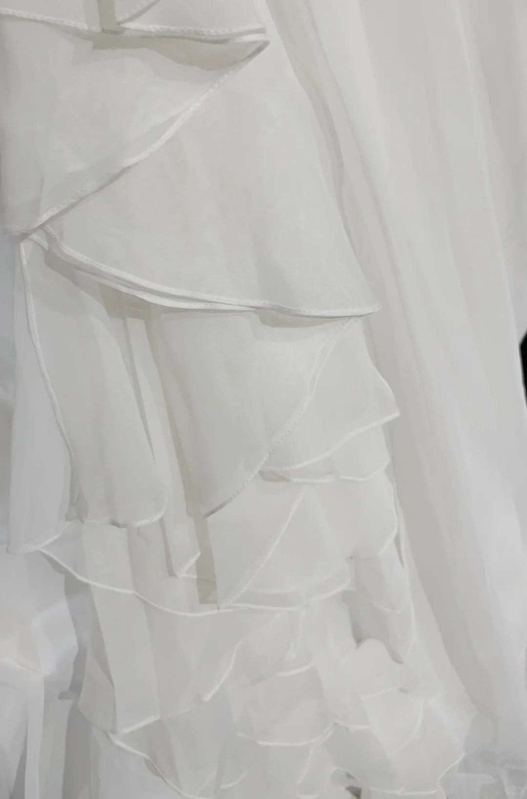 Unique Wedding Dresses Sheath One Shoulder Chiffon White Long Bridal Gown N3105