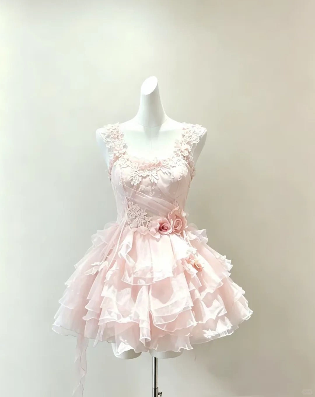 Elegant Ball Gown Square Neck Pink Mini Short Cocktail Dress Homecoming Dresses Ideas Hoco Outfits RB4834