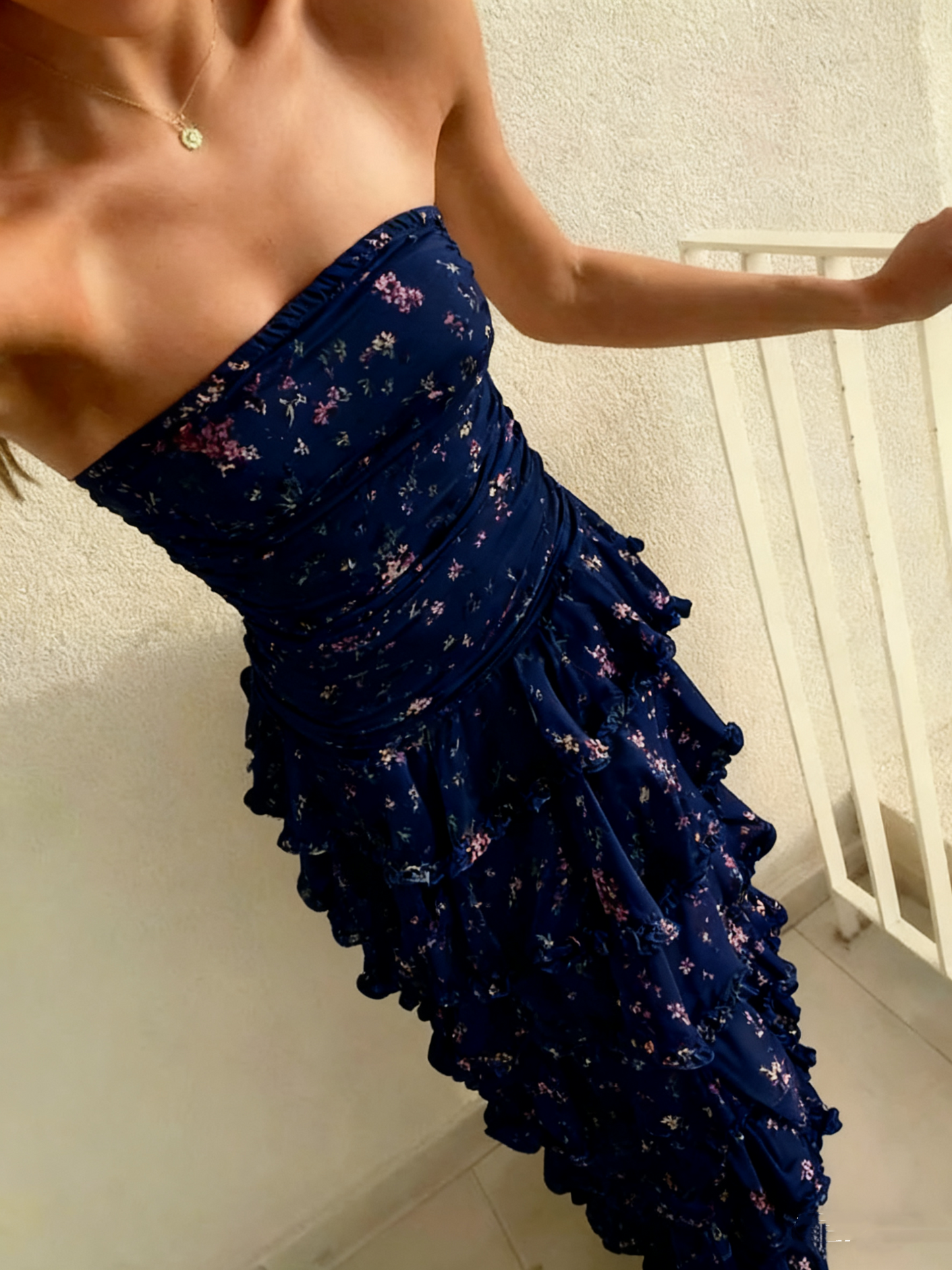 Schlichtes Etuikleid, trägerlos, gelb, Chiffon, Blumenmuster, langes Ballkleid, Partykleid zum 22. Geburtstag, Outfits, Abschlusskleid RB010