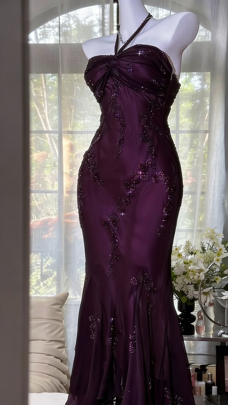 Elegantes Meerjungfrauen-Halterkleid aus dunkelgrünem Chiffon, ideal für Abschlussball, Party, 20. Geburtstag oder Abschlussfeier (Modell N1616)