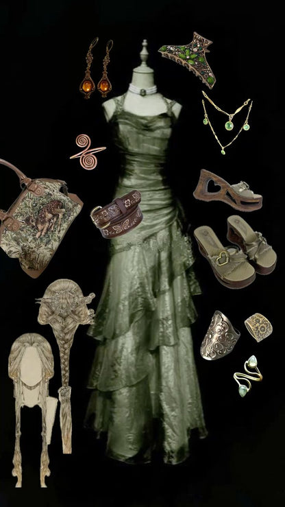 Vintage Meerjungfrauen-Abendkleid mit Spaghettiträgern, grün, langes Kleid für den 18. Geburtstag, Abschlussballkleid für die High School, AB041