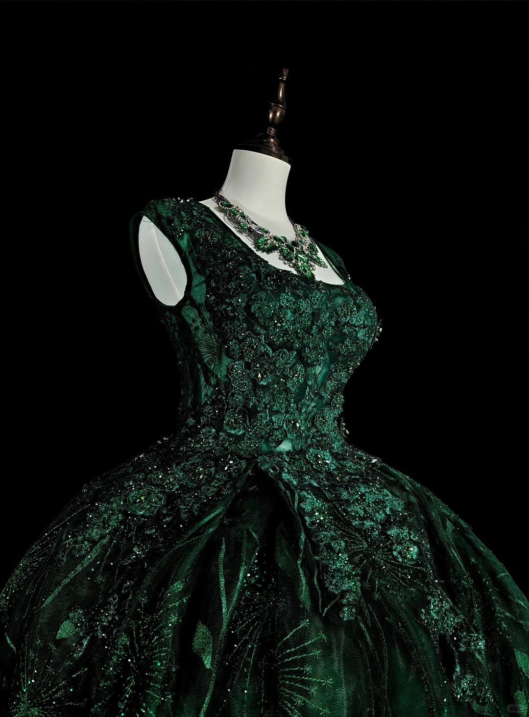 Robe de Bal Modeste Col Carré Vert Foncé Robes de Bal Longues pour Femmes Robe de Soirée Formelle N2368