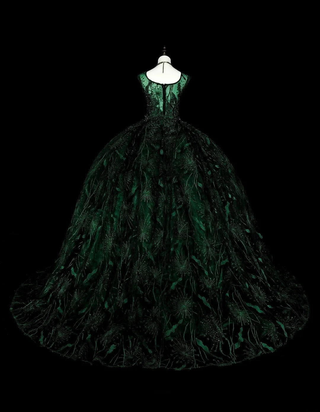 Robe de Bal Modeste Col Carré Vert Foncé Robes de Bal Longues pour Femmes Robe de Soirée Formelle N2368