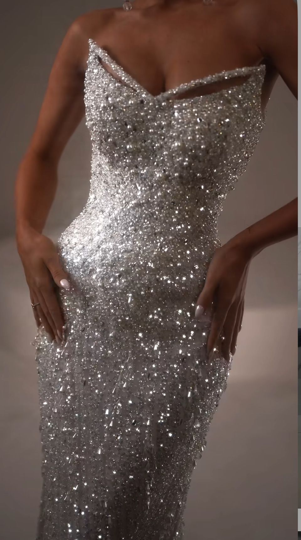 Prom Dress Sparkly Mermaid Sweetheart White Sequined Long Graduation Party Dresses RC1012