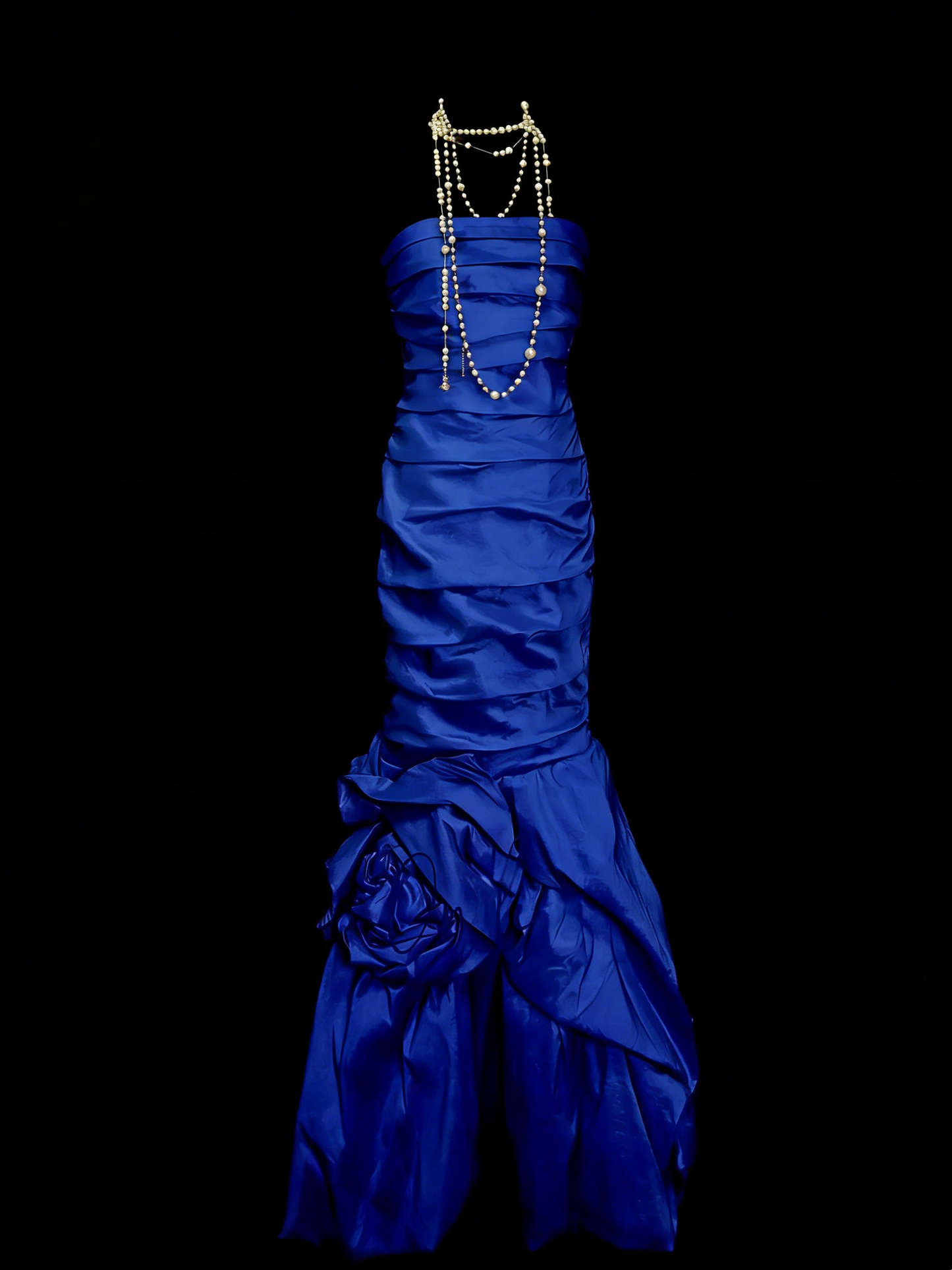 Elegantes, trägerloses Meerjungfrauen-Kleid in Königsblau für College, Abschlussball und andere festliche Anlässe für Teenager (N1157)